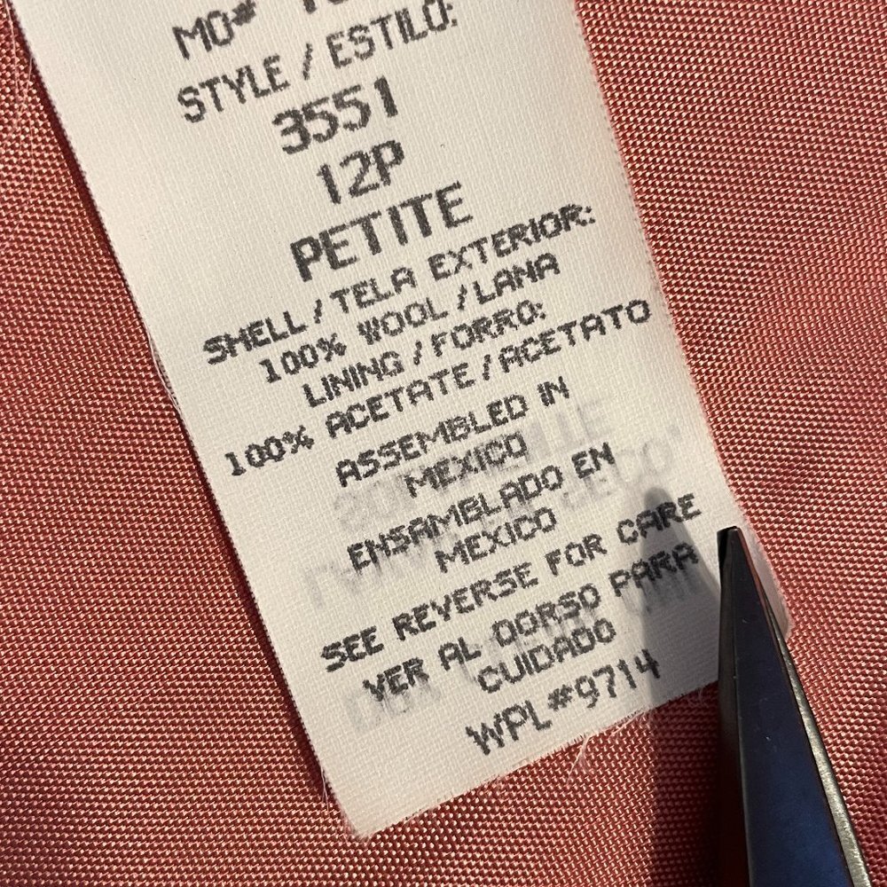 Vintage Rose Pink Wool Blazer - Picture 5 of 9